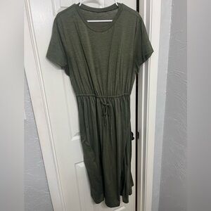 Olive Green Midi Dress